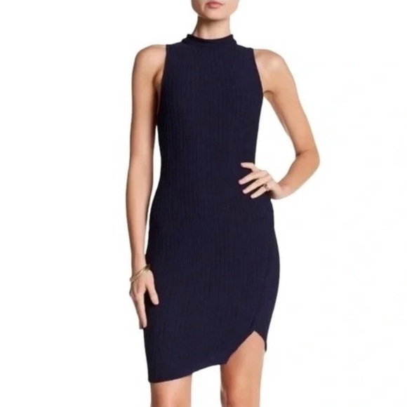 Astr Dresses & Skirts - *ASTR* The Label Nordstrom Navy Ribbed Bodycon Dress NWT